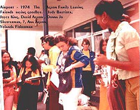 Aguon family leaving in 1974
