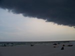 Threatening sky on the beach