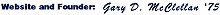 Website and Founder:  Gary D. McClellan '75