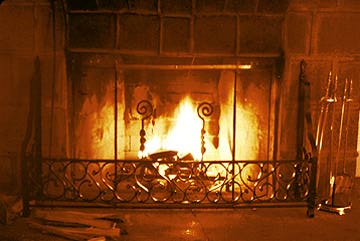 Fireplace in the General's Quarters at Camp John Hay.  Built by Arthur