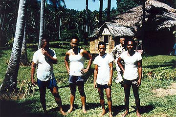 Mighty boatmen after a day's work.