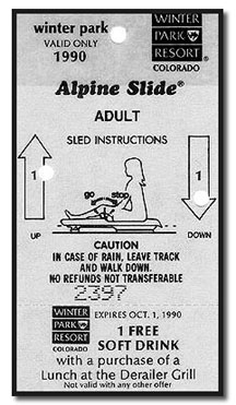 Alpine Ride Ticket